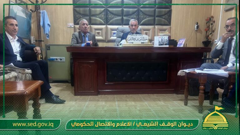 أوقاف ديالى ووفد دائرة التخطيط يناقشان الخطة الاستراتيجية السّنوية للعام الجاري