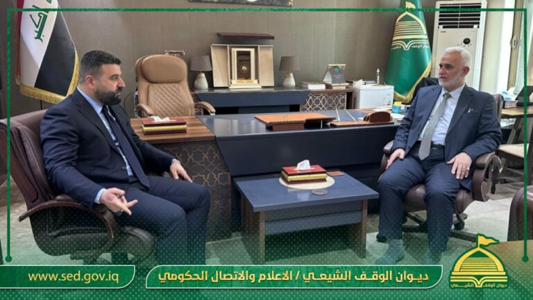 الدكتور حيدر الشمري يستقبل النائب عن محافظة النجف الاشرف حيدر طارق الشمخي الحسناوي