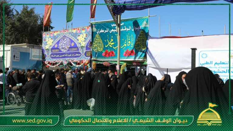 دائرة إحياء الشعائر الحسينية في ديوان الوقف الشيعي تستنفر جهودها لخدمة زائري الإمام المهدي (عج) في كربلاء المقدسة