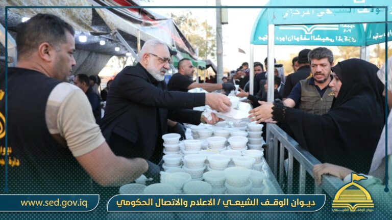 القسام يشارك ملاكات دائرة إحياء الشعائر الحسينية بتوزيع وجبات الإفطار على الزائرين في النجف الأشرف