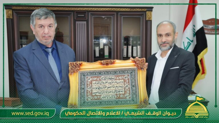 بمناسبة تسنمه المنصب الجديد… وفداً من العتبة الحسينية المقدسة يقدم التهاني للوكيل الإداري والمالي الأستاذ حسين جبارة اللامي