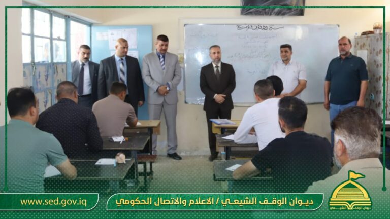 الدكتور احسان جعفر يتفقد عددا من المراكز الامتحانية في بغداد