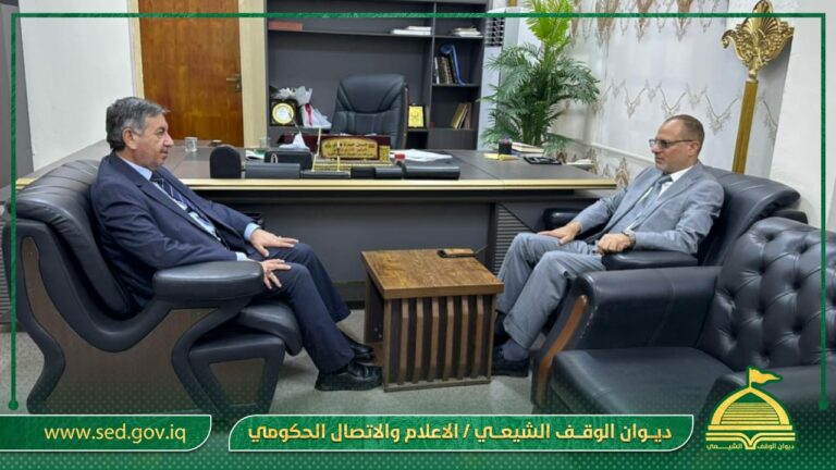 الوكيل الإداري والمالي يستقبل مدير عام دائرة اوقاف المحافظات