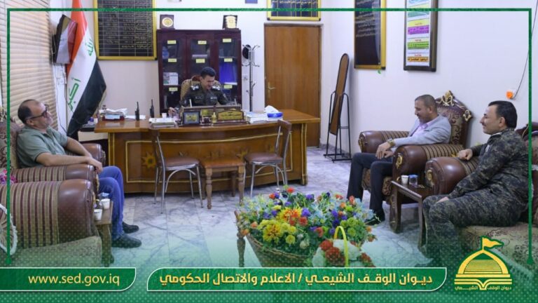 أوقاف ميسان ومديرية حماية المنشآت يبحثان سبل تعزيز التعاون المشترك بينهما