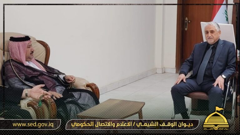 أوقاف النجف الأشرف ورابطة النخوة يناقشان العقبات التي تواجه المواكب على طريقي (يا حسن و يا علي)