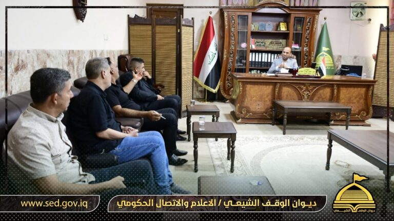 أوقاف بغداد وواسط يبحثان سبل الاستعدادات لإقامة موكب الديوان المركزي في منفذ زرباطية