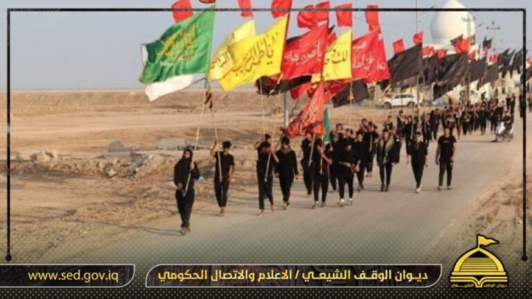 من رأس البيشة الى كربلاء المقدسة …  أرض البصرة تشهد انطلاق مسير أربعينية الامام الحسين (ع)