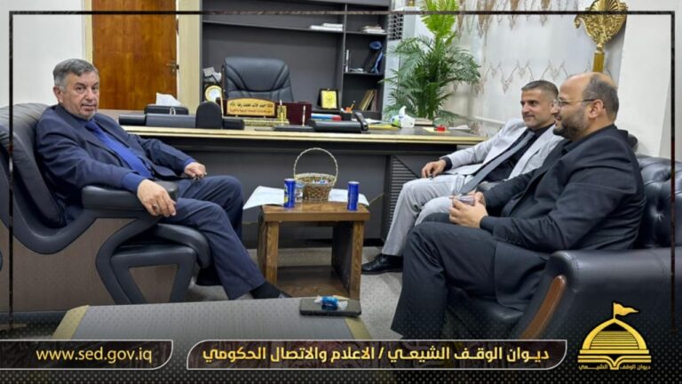 لدعم الزيارة الأربعينية… الوكيل الإداري والمالي يجتمع مع مدير عام دائرة المؤسسات الدينية والخيرية
