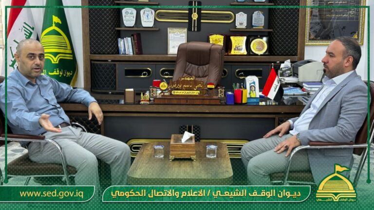 وفداً من قسم شؤون المواطنين يتابع سير العمل بمديرية الوقف الشيعي في طوزخورماتو