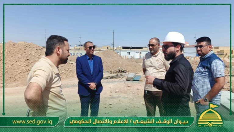 للاطلاع على الأعمال الجارية ونسبة الإنجاز …  مدير الوقف الشيعي في ميسان يتفقد أعمال مشروع مسقف صلاة الجمعة