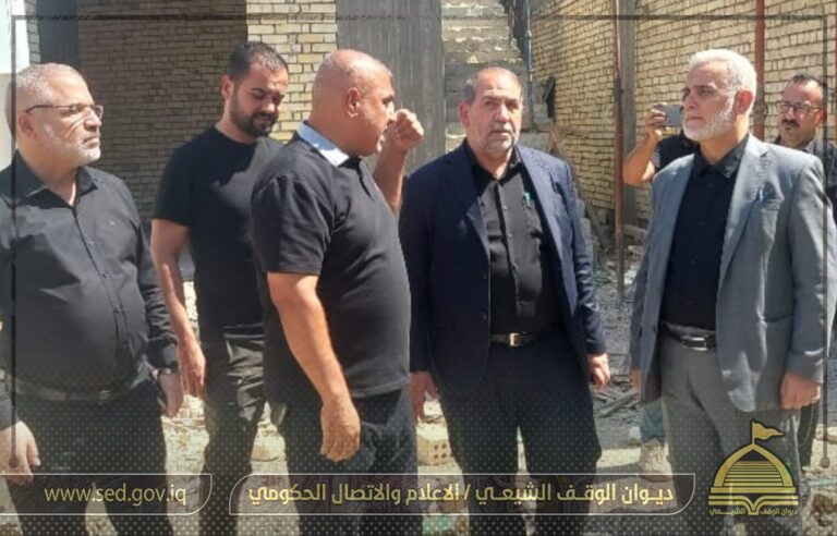 معالي رئيس ديوان الوقف الشيعي يتفقد مشروع إعمارمسجد براثا ومقام امير المؤمنين (ع ) في العاصمة بغداد