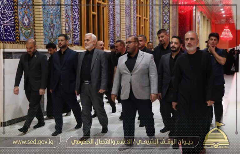 رئيس ديوان الوقف الشيعي يتشرف بزيارة مسجد الكوفة المعظم ويتابع سير الخدمات في الزيارة الأربعينية