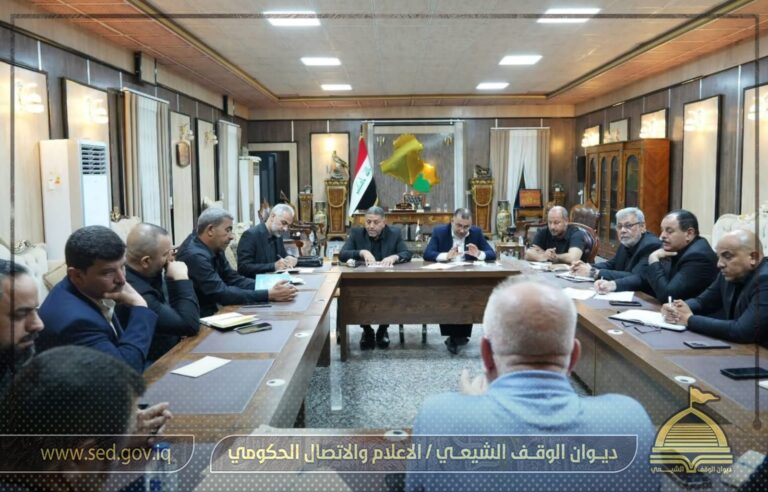 الوقف الشيعي يشارك في الاجتماع التحضيري لمناقشة الخطط الامنية والصحية والخدمية بمحافظة المثنى